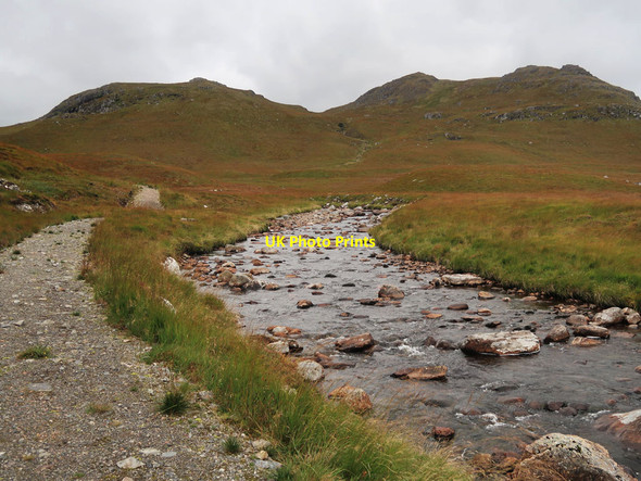 Photo 6"x4" Allt Cam and track Allt an R\u00e8idh Choire c2021