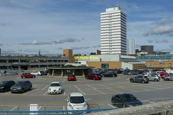 Photo 6"x4" Coventry Retail Market, roof top parking Coventry c2021