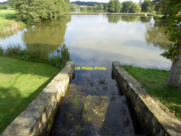 Photo 6"x4" Spillway from top pond, Fen Place Mill Crawley Down\/TQ3437 c2021