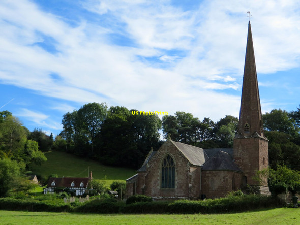 Photo 6"x4" St Tysilio's church, Sellack Sellack c2021