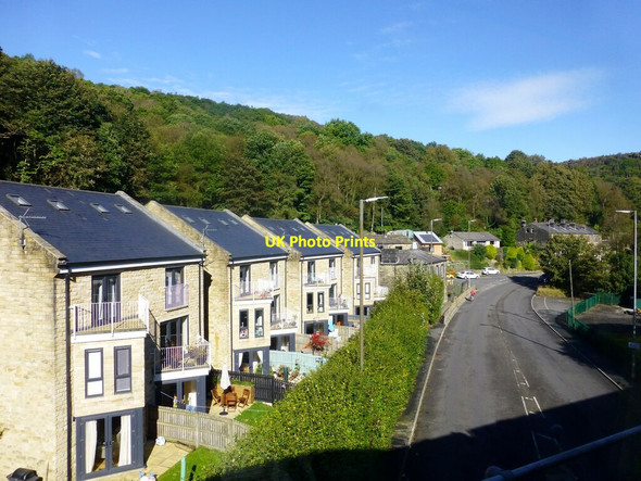 Photo 6"x4" Halifax Road at Calderside Hebden Bridge c2021