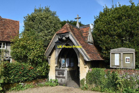 Photo 6"x4" Lych gate, Church of St Mary Hambleden c2020