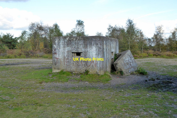 Photo 6"x4" Pillbox, Bagshot Heath Camberley c2021