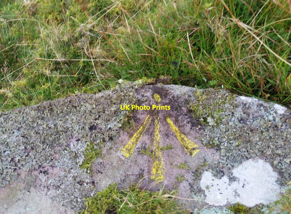 Photo 6"x4" Ordnance Survey Pivot Nant-ddu c2021