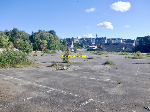 Photo 6"x4" Derelict car park Forres c2021