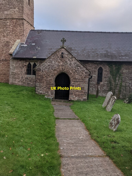 Photo 6"x4" Entrance to the Church of St Thomas a Becket, Wolvesnewton Wolvesnewton c2021
