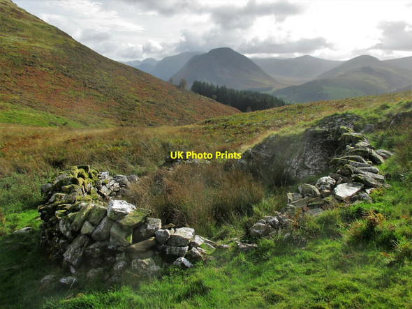 Photo 6"x4" Ancient sheepfold on the slopes of Darling Fell Thackthwaite\/NY1423 c2021