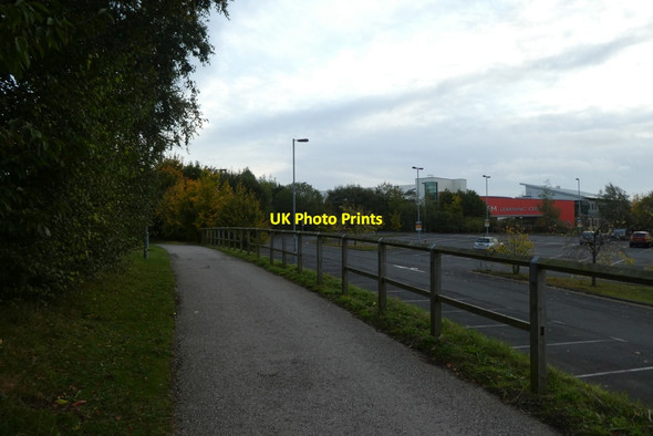Photo 6"x4" Path beside North Car Park Heslington c2021