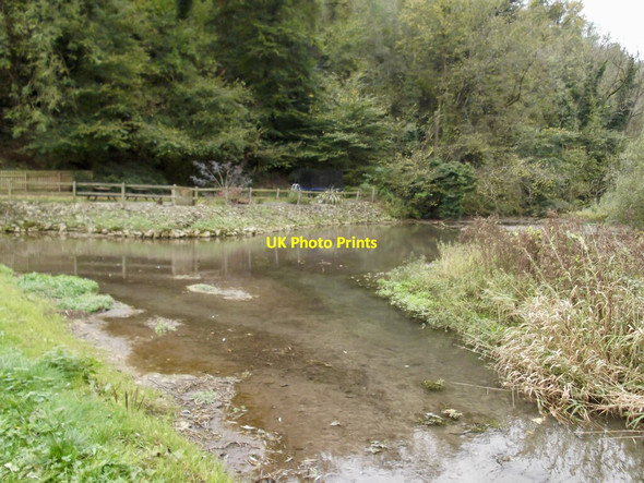 Photo 6"x4" Upper mill pond at Cromford Matlock c2021