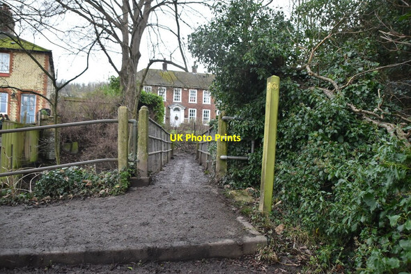 Photo 6"x4" Footbridge over River Darent Timberden Bottom c2020