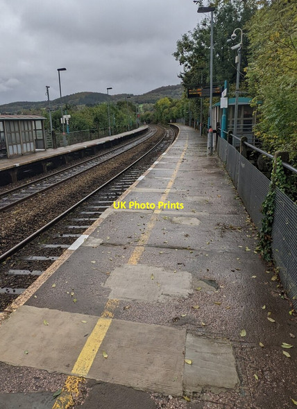 Photo 6"x4" Platform 2, Aber station, Caerphilly Caerphilly\/Caerffil c2021