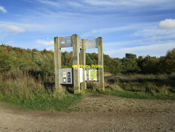 Photo 6"x4" Information point, Silverhill Wood Country Park Fackley c2021