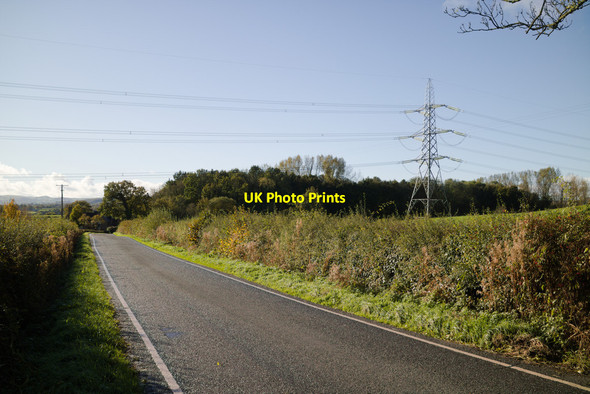Photo 6"x4" Road and pylon near Castell Graig\/SJ0872 c2021