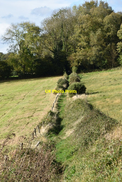 Photo 6"x4" Footpath west from The Common Teffont Evias c2021