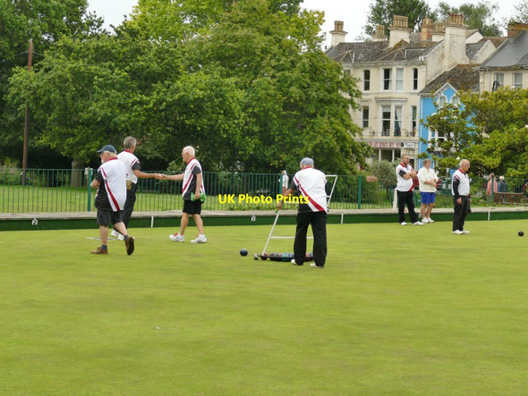Photo 6"x4" Dawlish Bowling Club - end of a game Dawlish c2021
