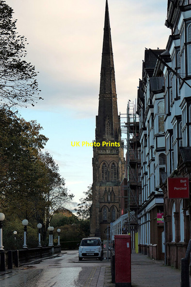 Photo 6"x4" The spire of St George\u00e2\u0080\u0099s United Reformed Church  Southport Southport c2021