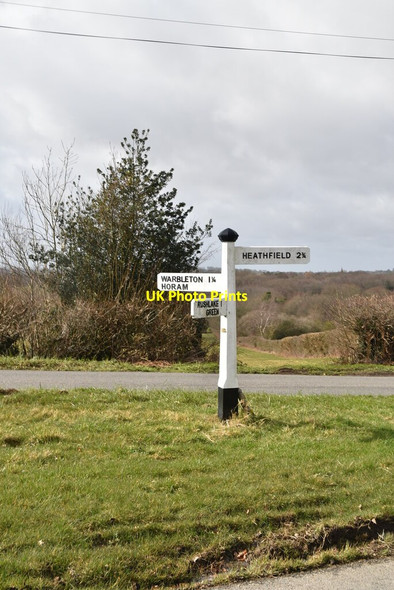 Photo 6"x4" Roadsign, Owlsbury Cross Chapel Cross\/TQ6120 c2021
