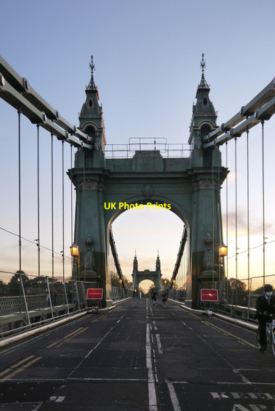 Photo 6"x4" Hammersmith Bridge at sunset (3) Hammersmith\/TQ2279 c2021