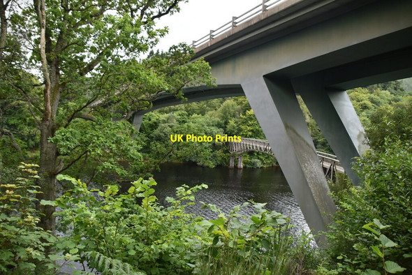 Photo 6"x4" A9, Pitlochry bypass bridge over Loch Faskally Pitlochry c2021