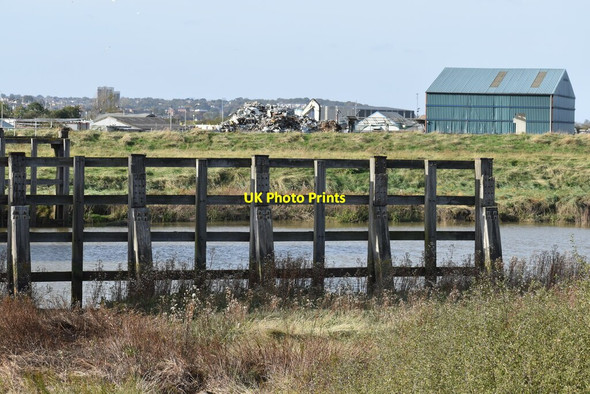 Photo 6"x4" Dartford Creek, just below the flood barrier Purfleet c2021