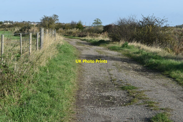 Photo 6"x4" Track on Dartford Marshes Purfleet c2021