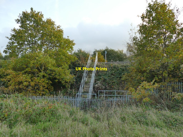 Photo 6"x4" Railway access point, Scholefield Bridge Dewsbury c2021