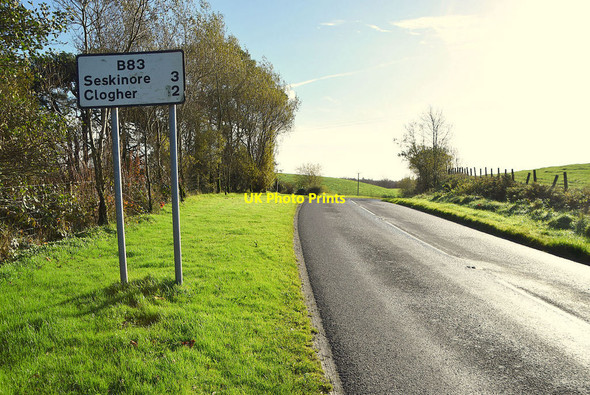 Photo 6"x4" Road sign, Freughmore Omagh c2021