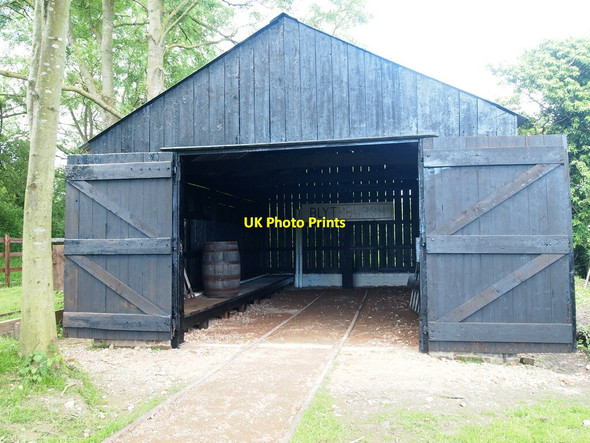 Photo 6"x4" Blythburgh station. Restored Southwold railway shed Blythburgh c2021