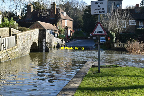 Photo 6"x4" Eynsford Bridge and Ford Eynsford c2021