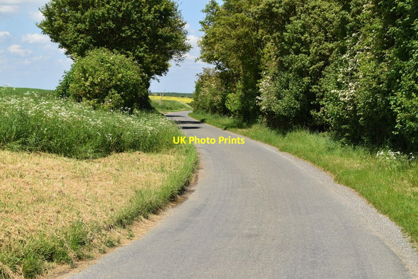 Photo 6"x4" Icknield Way Trail along road Strethall c2021