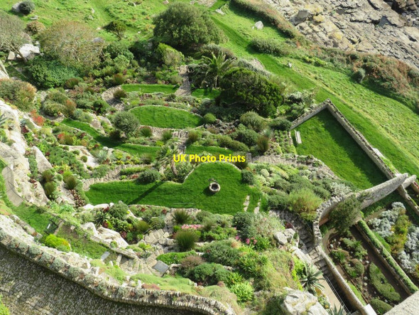 Photo 6"x4" Terrace garden, St Michael's Mount Marazion c2021