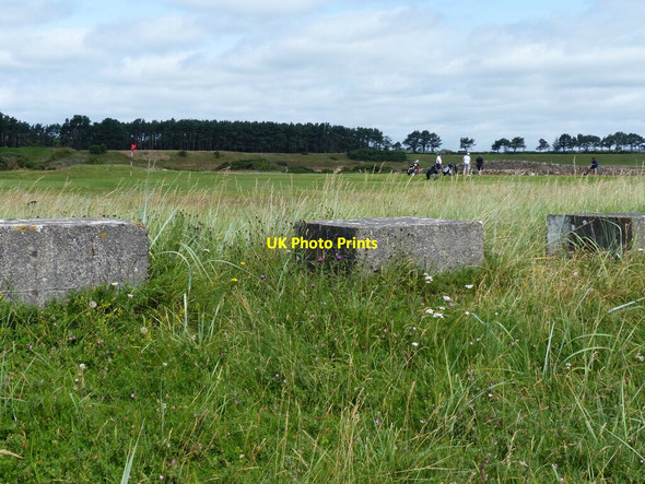 Photo 6"x4" Anti tank blocks in the dunes at Largo Bay Leven\/NO3800 c2019