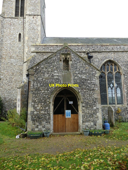 Photo 6"x4" Entrance Porch to St Michael & All Saints Church  Swanton Hill c2021