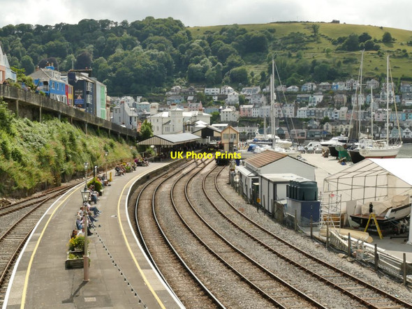 Photo 6"x4" Kingswear railway station from the footbridge Dartmouth c2021