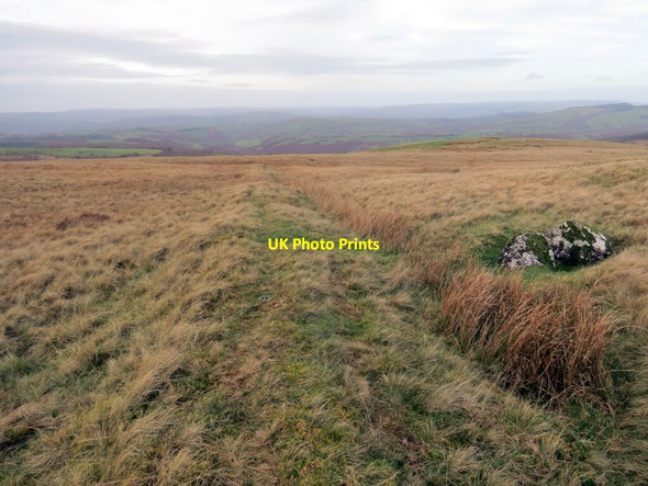 Photo 6"x4" Gwersyll  cyrch Rhufeinig y Pigwn \/ Y Pigwn Roman marching camp Halfway\/SN8232 c2021