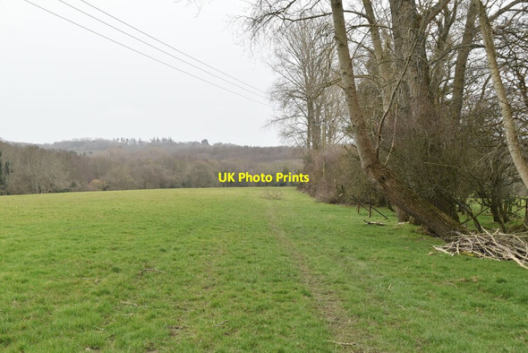 Photo 6"x4" Field edge footpath Netherfield\/TQ7118 c2021
