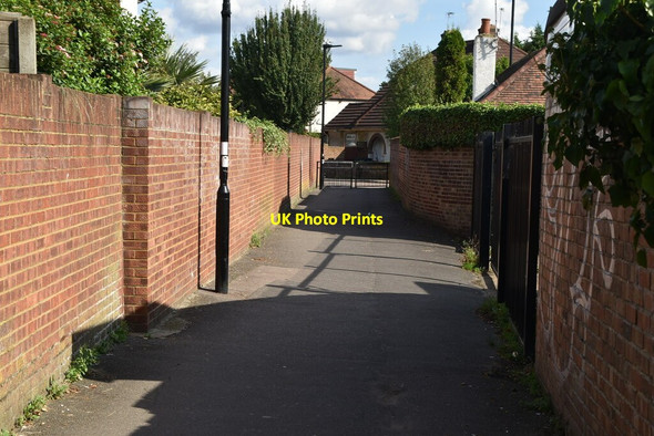 Photo 6"x4" Footpath to Tavistock Avenue Wembley c2021
