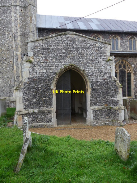 Photo 6"x4" St Botolph Church entrance porch Aylsham c2021