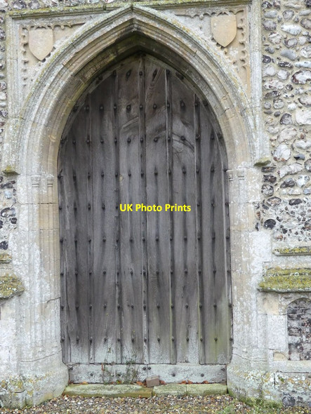 Photo 6"x4" Door in church tower Aylsham c2021