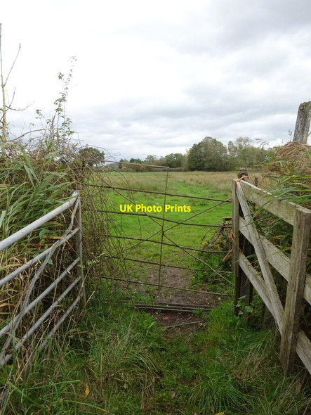 Photo 6"x4" Old iron gate on footpath near Aqualate Mere Newport\/SJ7419 c2021
