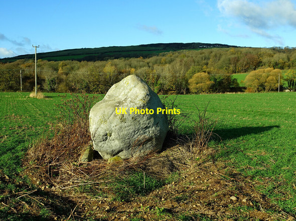 Photo 6"x4" The strange boulder at Hawkhill Farm Burnhead\/NS2200 c2021