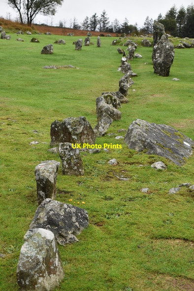 Photo 6"x4" Stone alignment, Beaghmore Dunnamore c2021