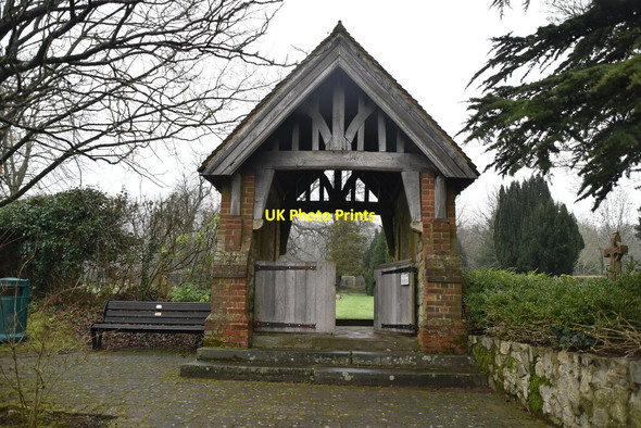 Photo 6"x4" Lych gate, Wrotham Cemetery Wrotham c2021
