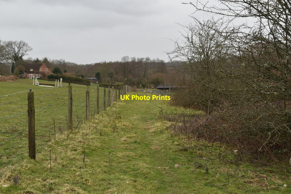 Photo 6"x4" Footpath along field edge Mountfield\/TQ7320 c2021