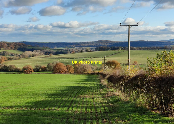 Photo 6"x4" Farmland near Chatwall Hall Broome\/SO5298 c2021