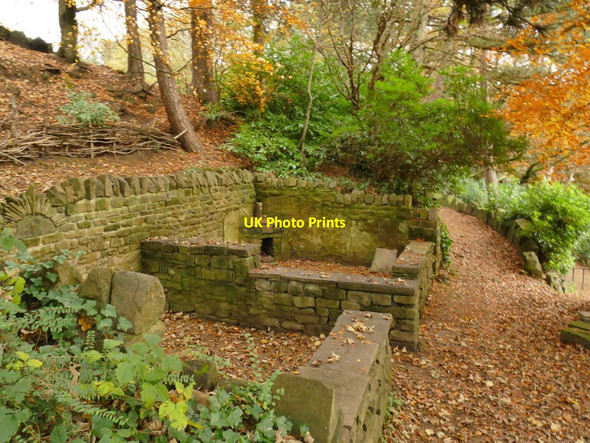 Photo 6"x4" Prince of Wales Park: ruined building Bingley\/SE1139 c2021