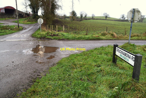 Photo 6"x4" Intersecting roads at Drudgeon and Crucknamona Omagh c2021