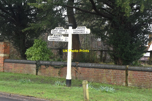 Photo 6"x4" Roadsign at B2087\/B2099 junction Dale Hill\/TQ6930 c2021