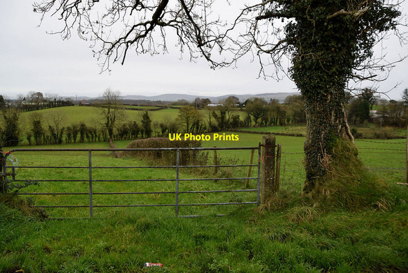 Photo 6"x4" Gate and countryside, Mullaghmenagh Lower Omagh c2021