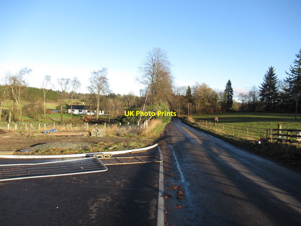 Photo 6"x4" Building site entrance, Rumbling bridge Rumbling Bridge c2021